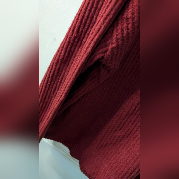 Super Soft Plush Waffle Hooded Button Front Lounge Cardigan NWT 12/L - Picture 9 of 10